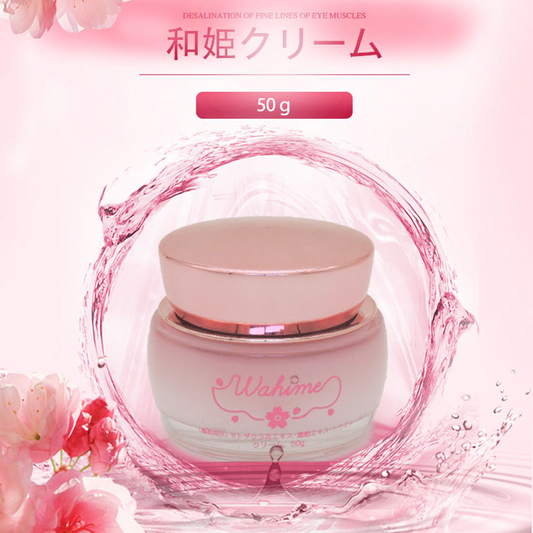 Wahime クリーム 保湿クリーム 高保湿 乾燥対策 ハリ 弾力 くすみケア 抗酸化 敏感肌対応 サクラエキス 酒粕エキス ドクダミ配合 和姫 50g スキンケア フェイスクリーム